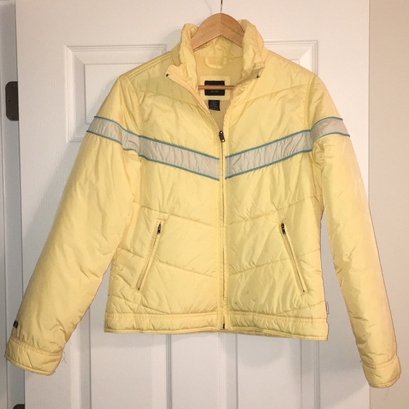 yellow abercrombie jacket